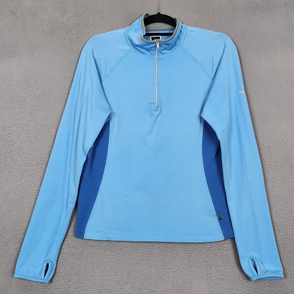 The North Face Flight Series VaporWick Pullover Womens Large Blue 1/4 Zip